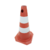 CONE REGIDO LARANJA E BRANCO 75CM PLASTCOR