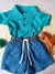 Conjunto Bebê Beto Short Jeans Menino - Miúdo Baby | Roupa de luxo infantil