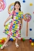 Vestido infantil docinho amarelo azul