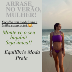 Biquíni top faixa /Calcinha lacinho