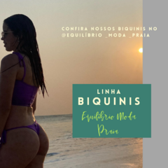 Biquíni top faixa /Calcinha lacinho - Equilíbrio Moda Praia