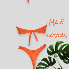 Maiô frente única/com argola frontal, fio dental - Equilíbrio Moda Praia