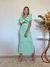 Vestido Midi Verde 100% Algodão com Forro - comprar online