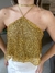 Cropped Brilho Dourado - comprar online