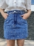 Saia Jeans Curta com Strass - comprar online