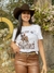 T-shirt Branca "Long Live the Cowgirls"