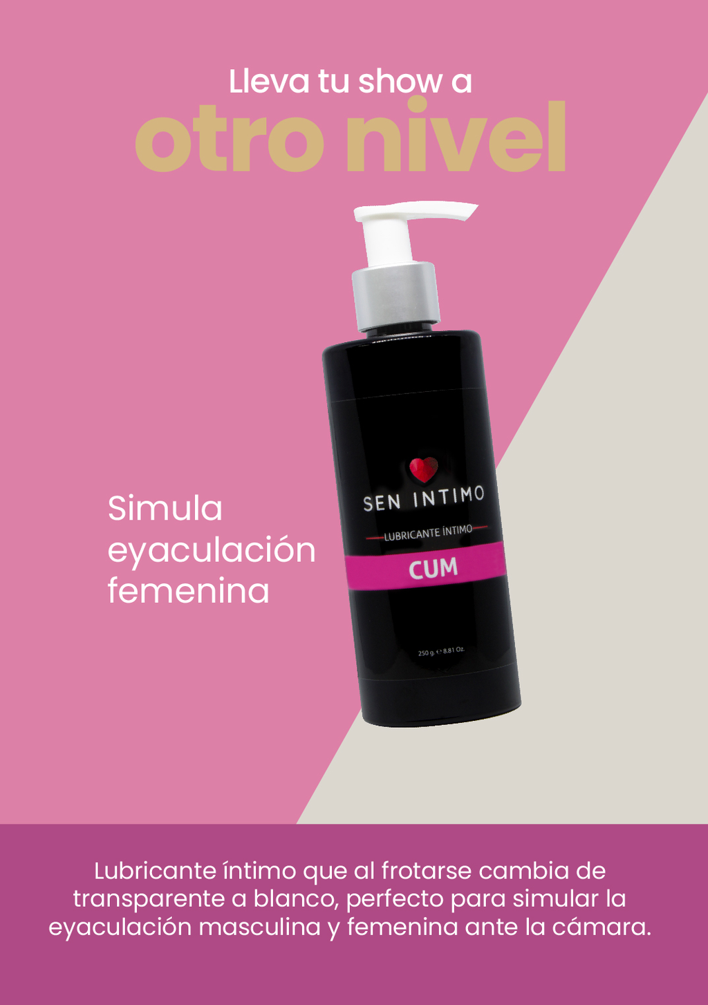 Lubricante Íntimo Cum Simula la eyaculación Femenina x 250 ml