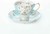 Vajilla Te Cafe Porcelana Floral 4 Personas Moderno Elegante Azul en internet