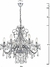 Imagen de Lampara Techo Candelabro Cristal Elegante Lujo Glam Moderno