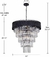 Candelabro de Cristal k9 Elegante Lujoso Glam Moderno Negro - Lux Home México 