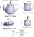 Vajilla Te Cafe Porcelana Elegante 6personas Britanico Lujo - Lux Home México 