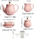 Vajilla Te Cafe Porcelana Elegante 6personas Britanico Lujo Rosa