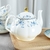 Imagen de Set Te Cafe Britanico Floral Porcelana Para 6 Elegante Lujo Azul