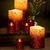 Velas Artificiales Led 8 Piezas Cera Pilas Glitter Control Rojo - Lux Home México 