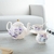 Set Te Cafe Britanico Floral Porcelana Para 6 Elegante Lujo Morado - Lux Home México 