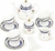 Juego Vajilla Te Cafe Porcelana 21 piezas Elegante Flores Inglesas