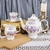 Set Te Cafe Floral Porcelana Morado Británico Para 6 Elegante en internet