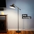 Lampara Pie Led Industrial Metal Moderna Ajustable Piso Negro