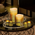 Velas Artificiales Led 8 Piezas Cera Pilas Glitter Control Oro - Lux Home México 