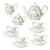 Vajilla Te Cafe Porcelana Floral 4 Personas Moderno Elegante