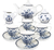 Juego Vajilla Te Cafe Britanico Porcelana Lujo Elegante 4tazas - comprar en línea