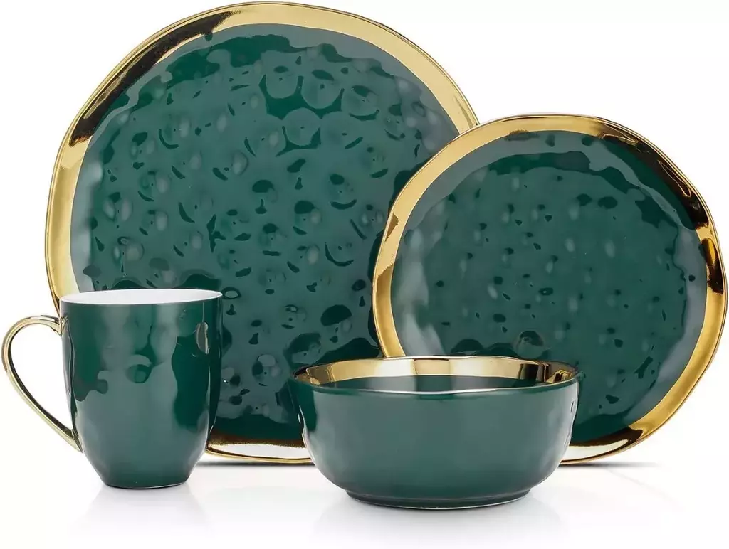 Juego Vajilla Porcelana Fina 16 Piezas Lujo Moderno