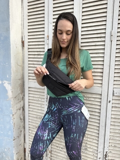 Calza larga lycra de seda estampada colibrí multicolor - comprar online