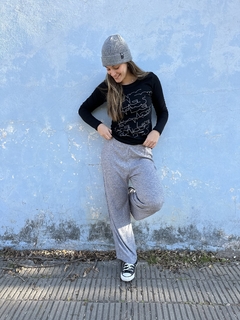 Pantalón palazo lanilla balance gris - comprar online