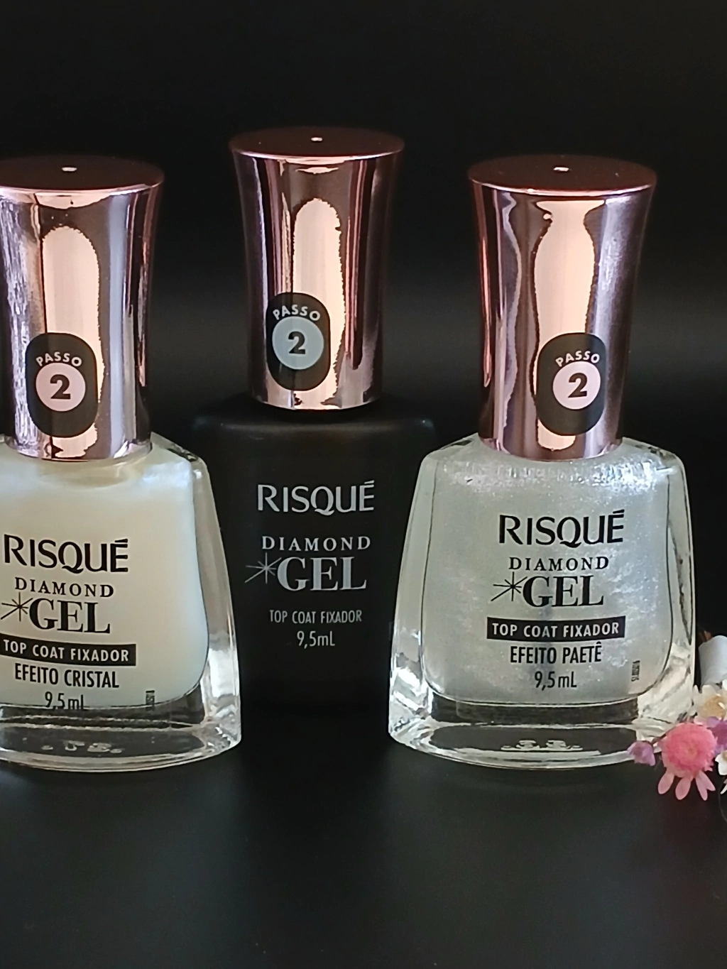 Coleção Diamond Gel Top Coats - Risqué