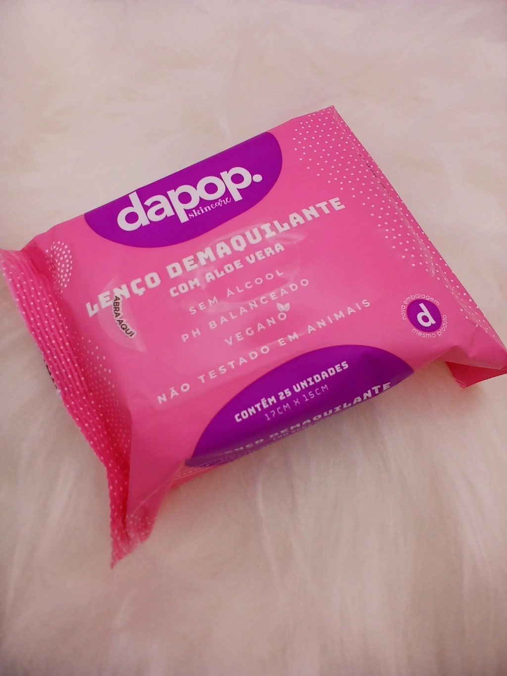 Lenço Demaquilante com Aloe Vera - Dapop