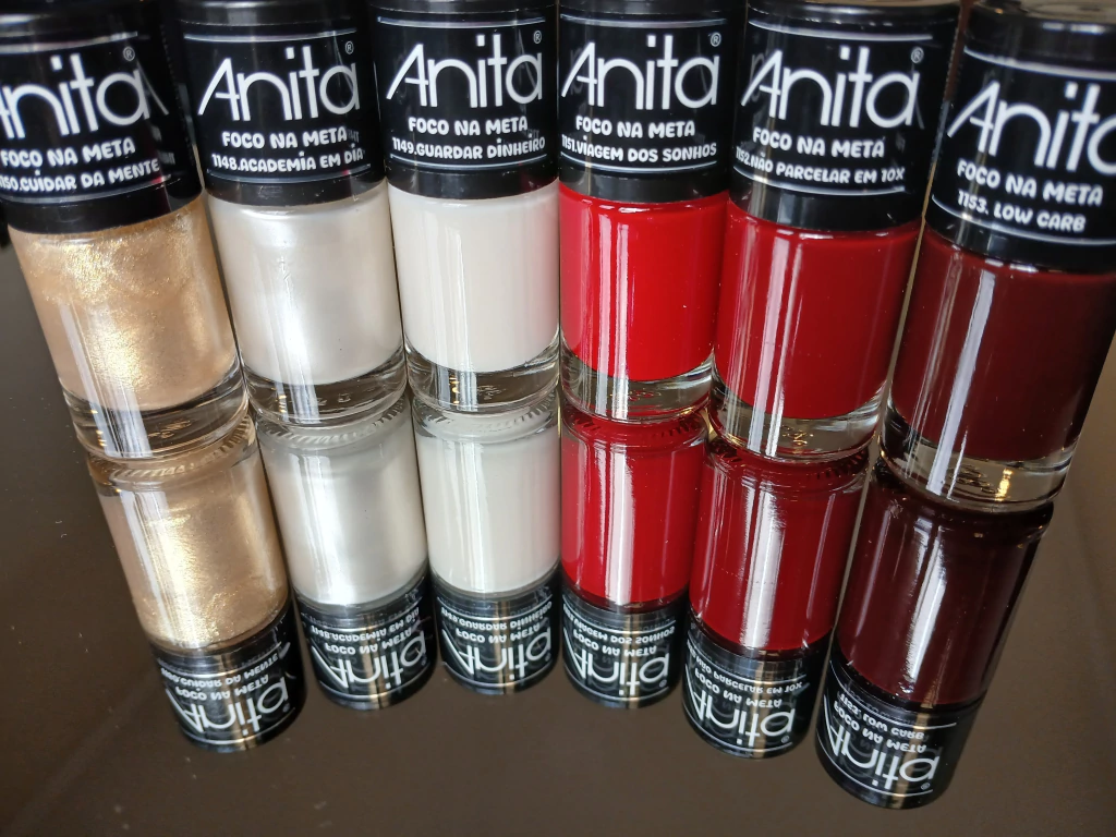 Coleção FOCO NA META - Esmaltes Anita (6 cores) - 10 ml