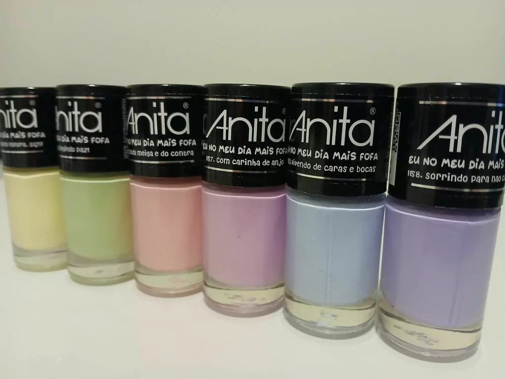 Coleção EU NO MEU DIA MAIS FOFA Esmaltes Anita (6 cores)