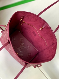 Bolsa Louis Vuitton Neverfull Couro Empreinte Vinho - comprar online