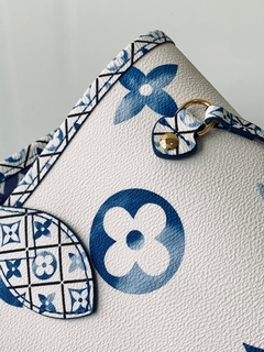 Bolsa Louis Vuitton Neverfull Couro Empreinte Branco com azul - comprar online