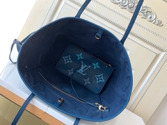 Bolsa Louis Vuitton Neverfull Couro Empreinte Azul - comprar online