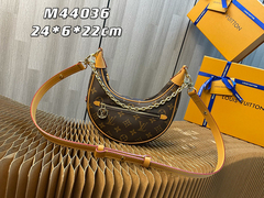 Bolsa Louis Vuitton Modelo Lua com duas alças couro e corrente