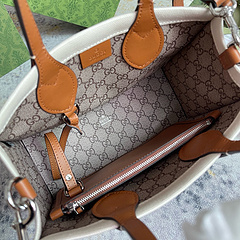 Bolsa Gucci quadrada pequena feita tecido com couro na internet