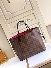 Bolsa Louis Vuitton Neverfull Tote MM Damier escura na internet