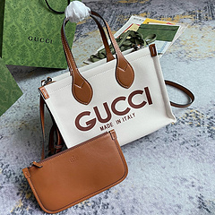 Bolsa Gucci quadrada pequena feita tecido com couro na internet