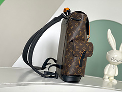 Mochila Louis Vuitton monogram e detalhes em amarelo - comprar online