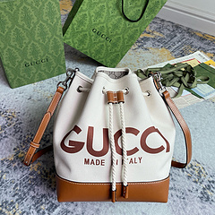 Bolsa Gucci tecido com couro estilo saco - comprar online