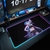 League of Legends - Mouse Pad da Jinx bordado com LED! - Wild Rift