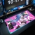 League of Legends - Mouse Pad da Jinx bordado com LED! - Wild Rift