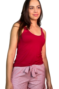 PIJAMA SOPHIA SHORT ALFAIATARIA E REGATA - LISTRADO - 22317 - comprar online