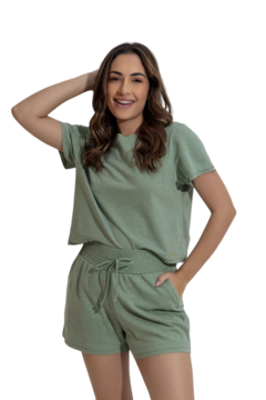 Imagem do PIJAMA ROUPA SHORT C COS ALTO E BLUSA TREND - 22215