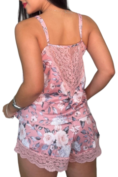 BABY DOLL ESTAMPADO COM DETALHE EM RENDA - 11749 - comprar online