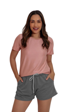 PIJAMA CONFORT T-SHIRT COM DETALHE - 22201 na internet