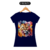 Camiseta feminina Scottish Fold Aquarela azul