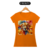 Camiseta feminina golden retriever aquarela laranja