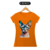 Camiseta feminina Sphynx Aquarela gato egípcio Laranja